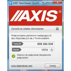 AXIS pomoc (program serwisowy)