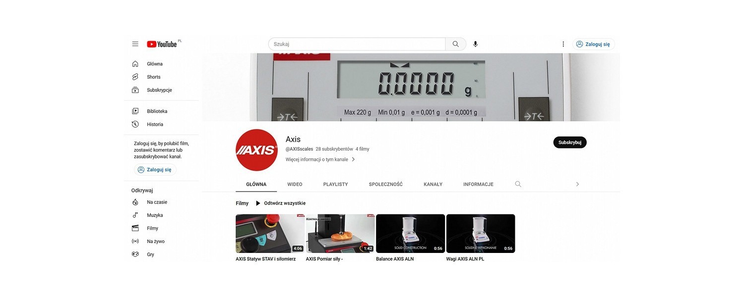 AXIS Youtube channel